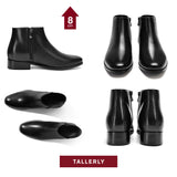 ARES BLACK | 8CM TALLER Zip-up boots - Men High Heel Boots