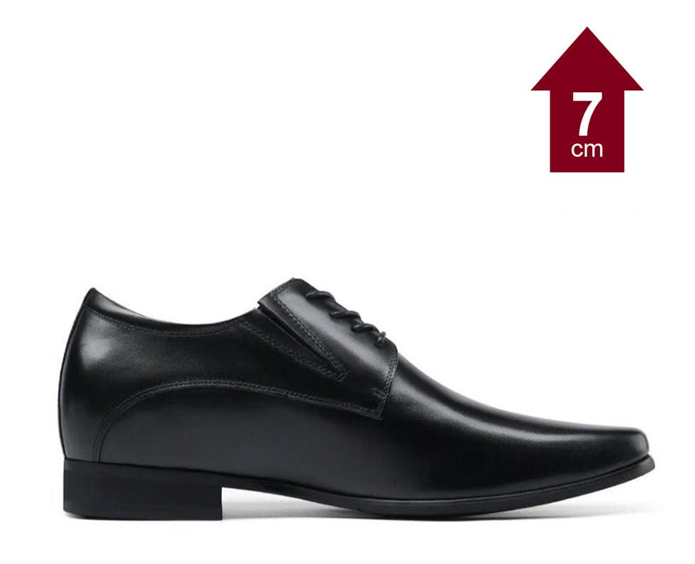 shoe lifts for men's dress shoes ZEUS BLACK 7CM Taller Elevator Shoes – Confidence & Style – TALLERLY