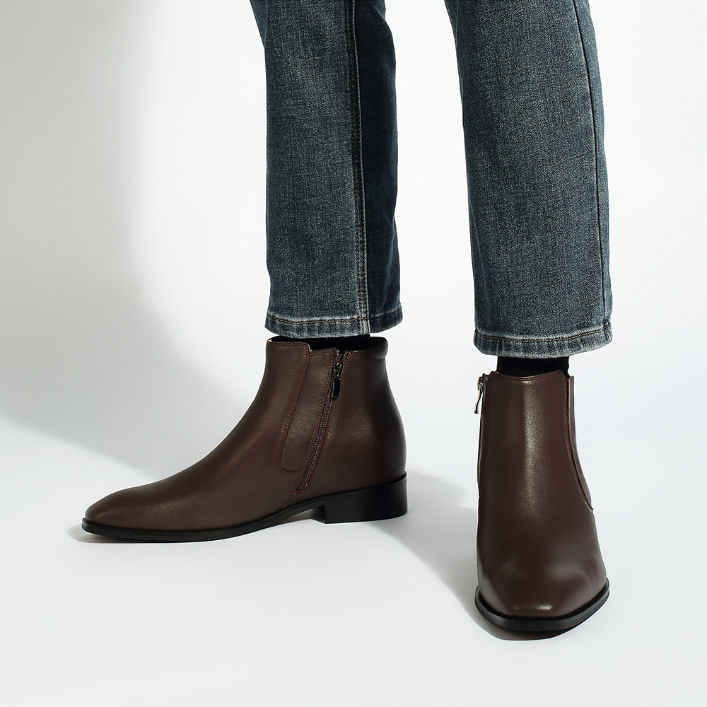 Chelsea Dark Brown - Zipper 8CM
