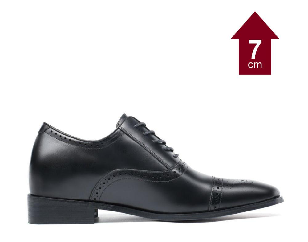 Rome Black | 7cm Taller Formal Platform Shoes