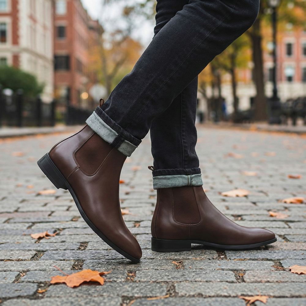 CHELSEA DARK BROWN  | 8CM BOOST