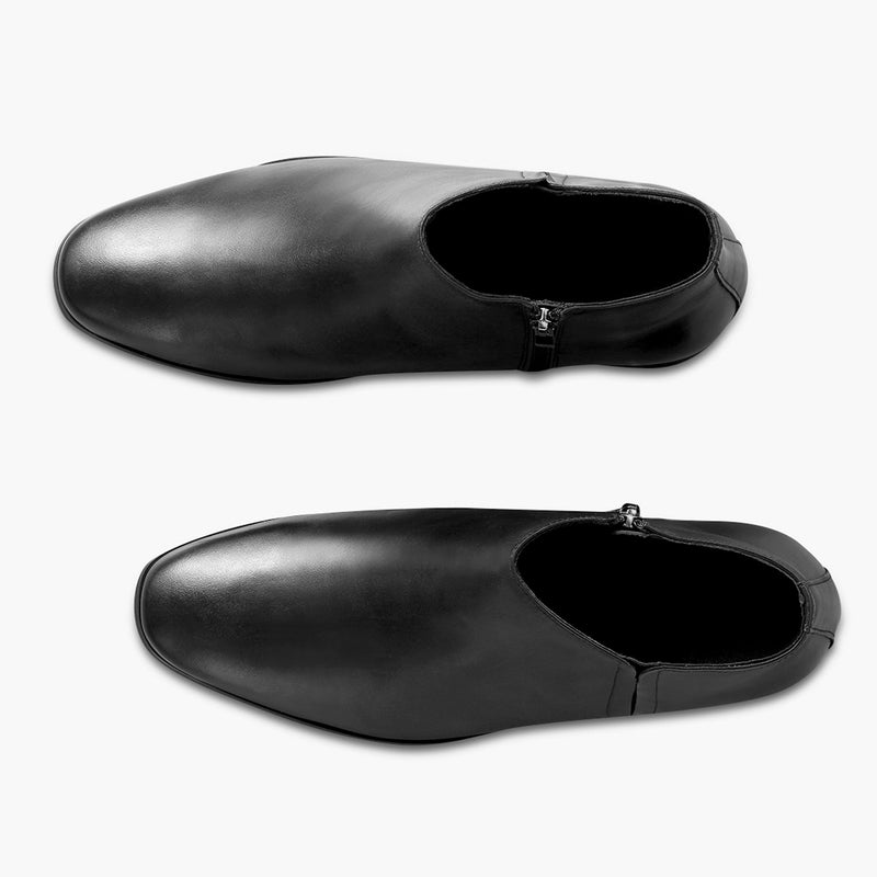 ARES BLACK | 8CM TALLER Zip-up boots
